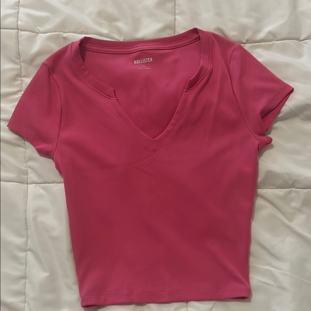 Hollister Pink Fitted Short Sleeve Tee